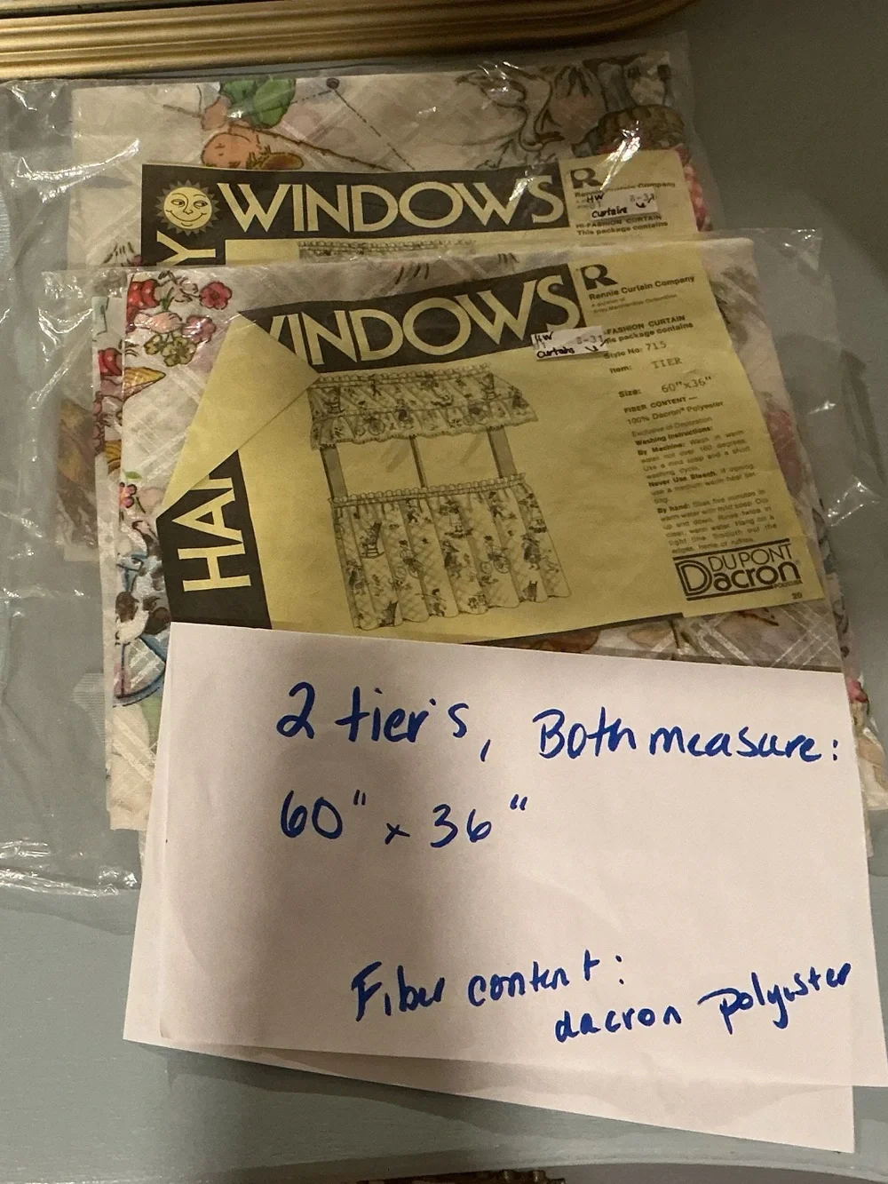 New in Package Old Stock Vintage Happy Windows 2 Sets